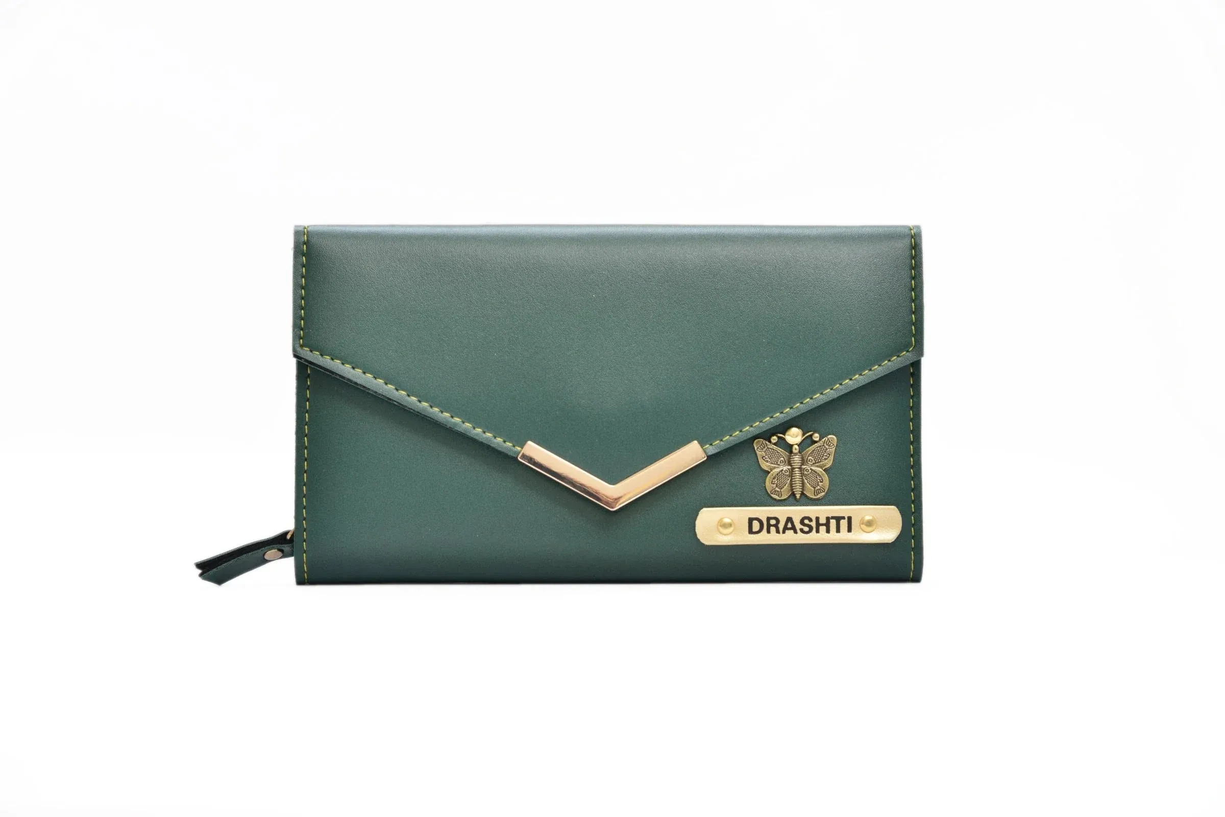 Personalized Stylish Lady Wallet - Olive Green