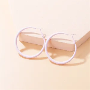 Pink Hoop Earrings