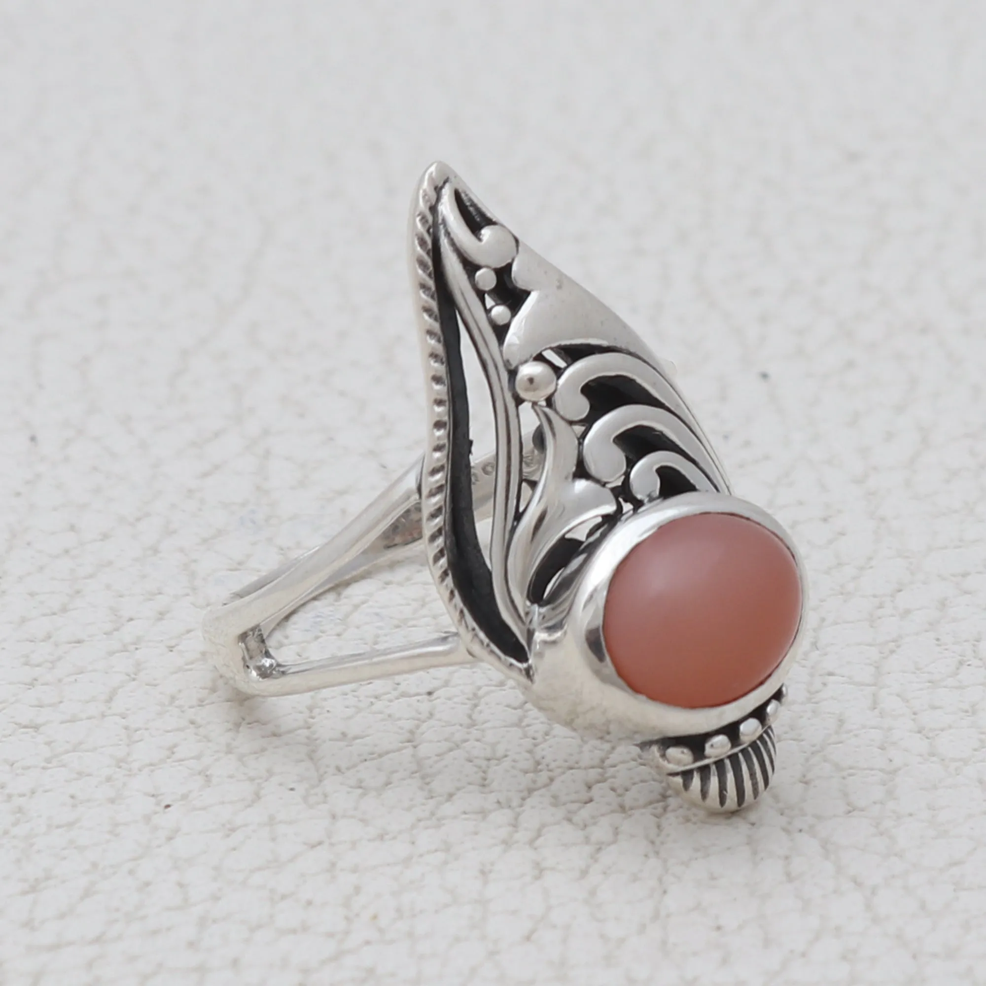 Pink Moon Sterling Silver Ring