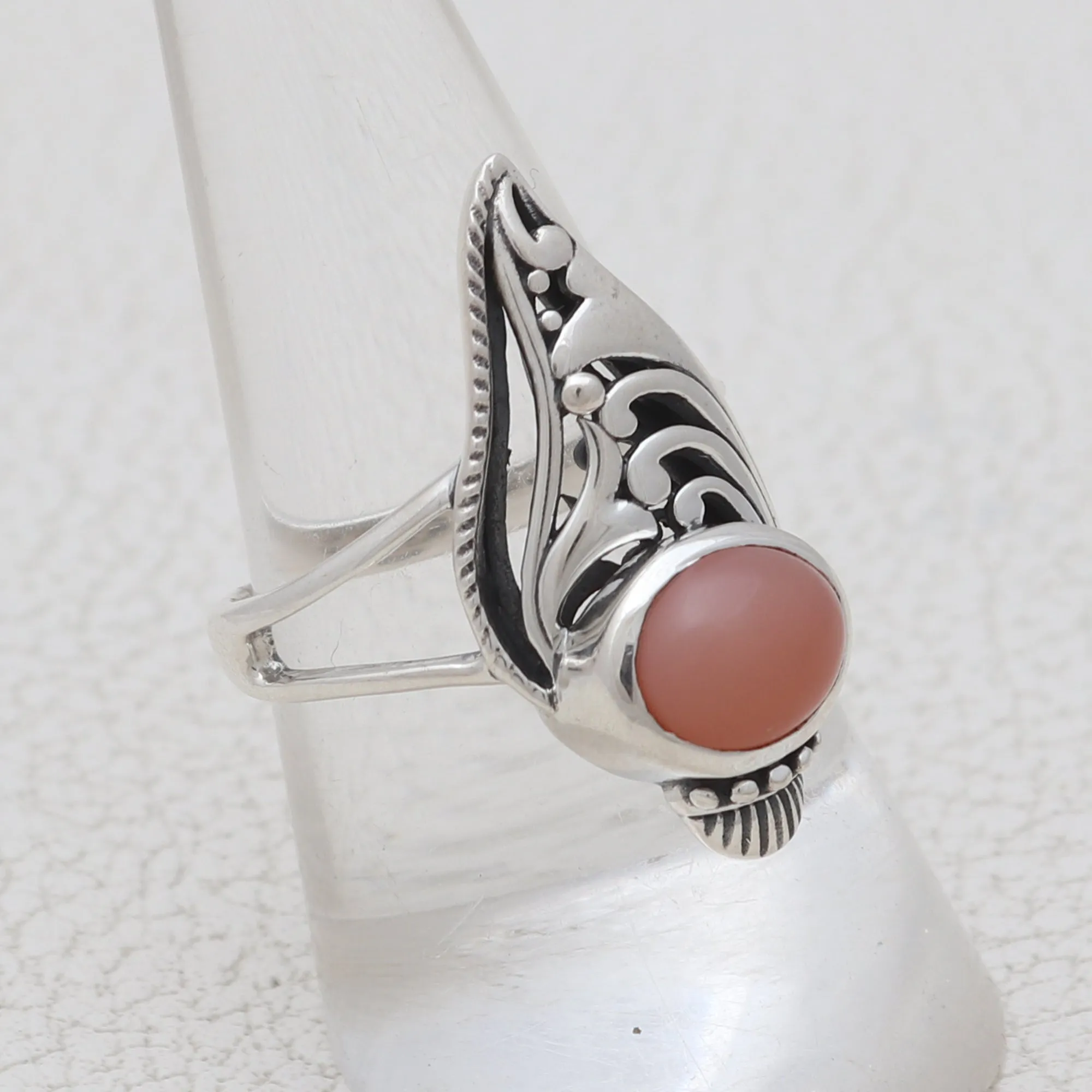 Pink Moon Sterling Silver Ring