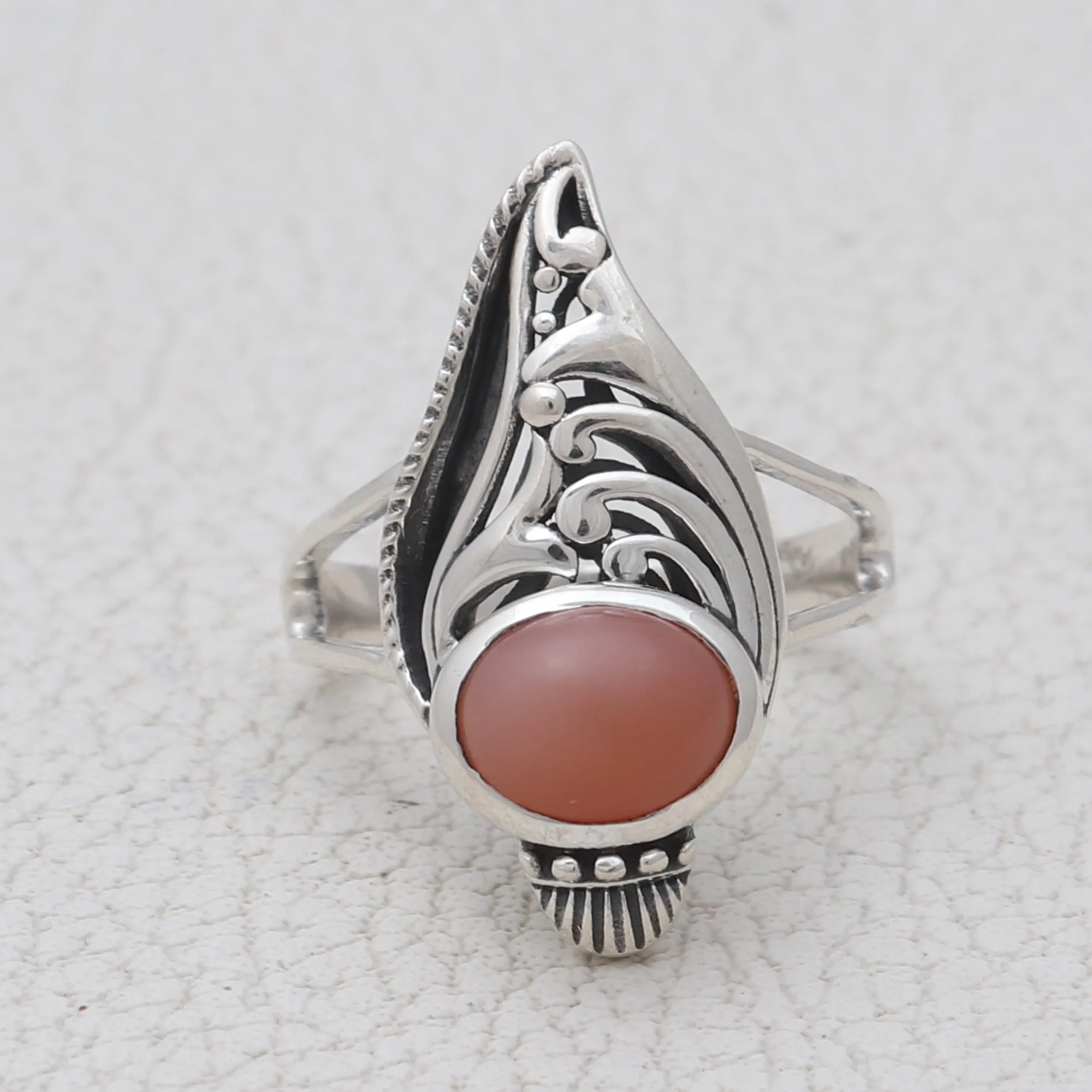 Pink Moon Sterling Silver Ring
