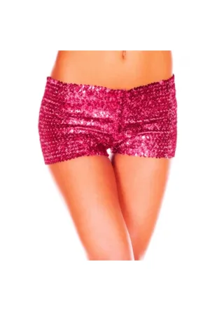 Pink Sequin Booty Shorts