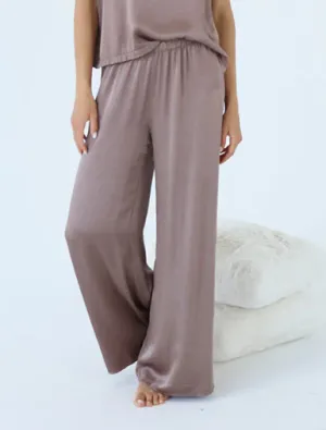 PJ Harlow Daydream Mo Satin Palazzo Pant - Copper
