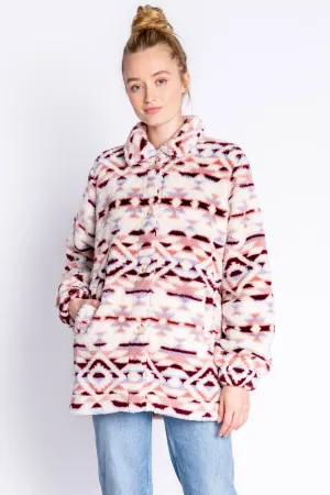 PJ Salvage Cozy Shacket Tribal Chevron Shacket