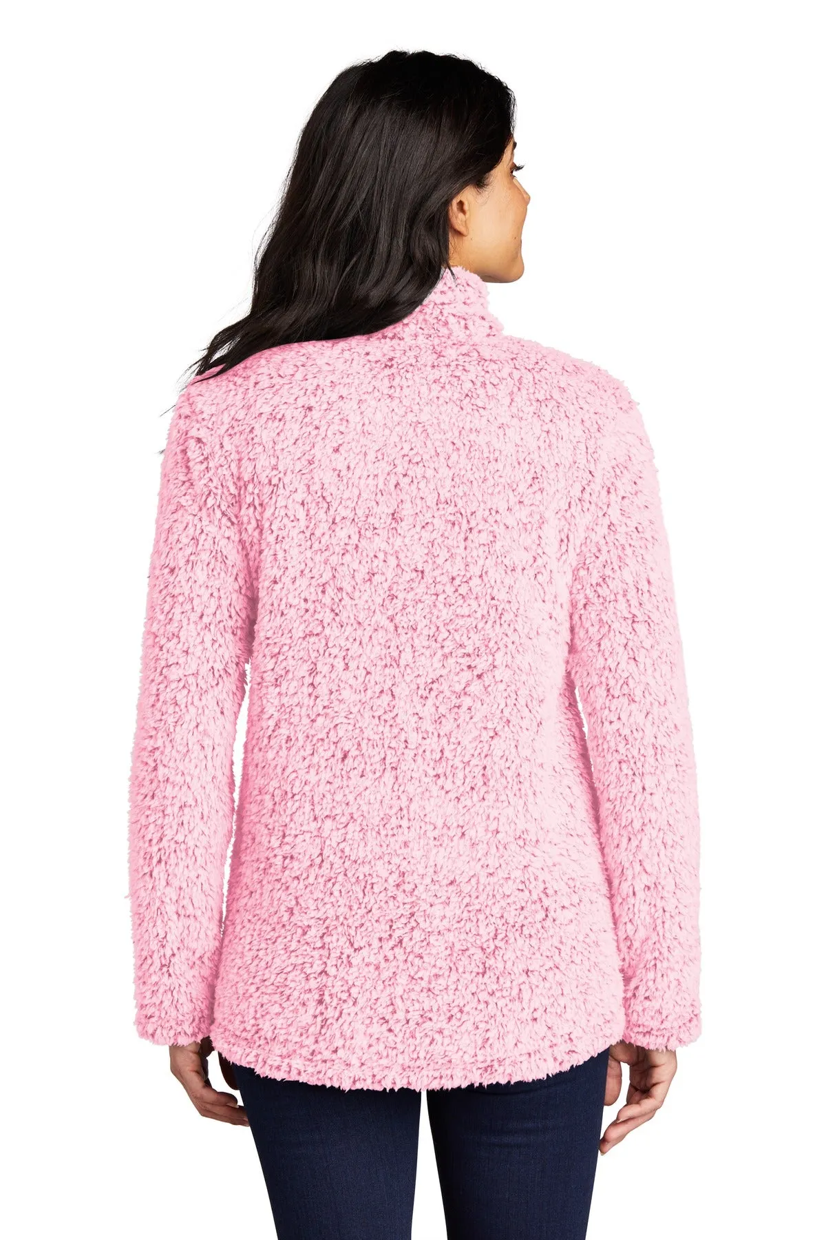 Port Authority Women's Cozy 1/4-Zip Fleece L130 Pop Raspberry Heather