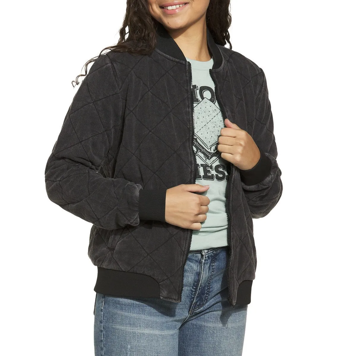 Quilted Bomber Jacket