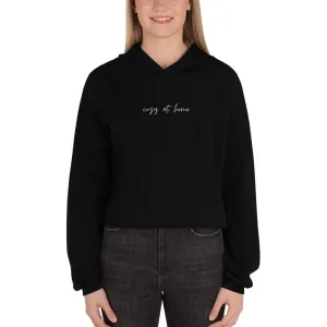 "COZY AT HOME- PINK" Crop Hoodie