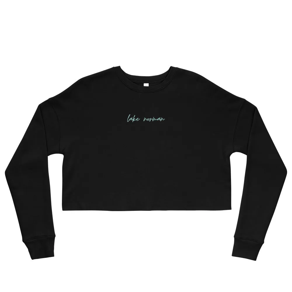 "Lake Norman- AQUA" Crop Sweatshirt