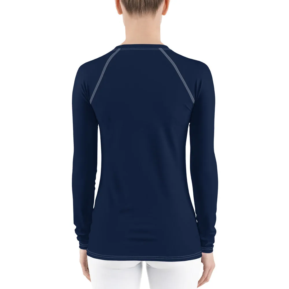 "Lake Norman- NAVY/WHITE" Women's Rash Guard