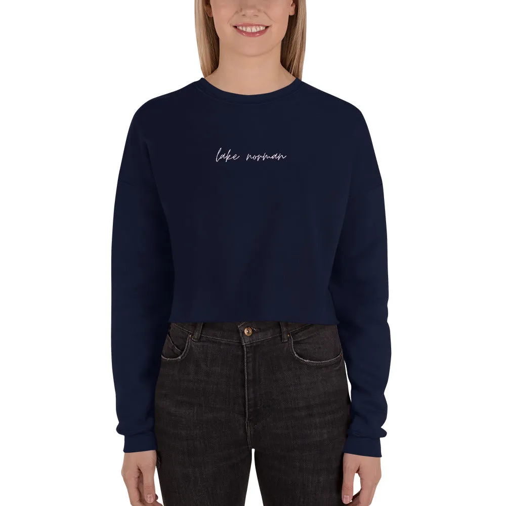 "Lake Norman- PINK" Crop Sweatshirt