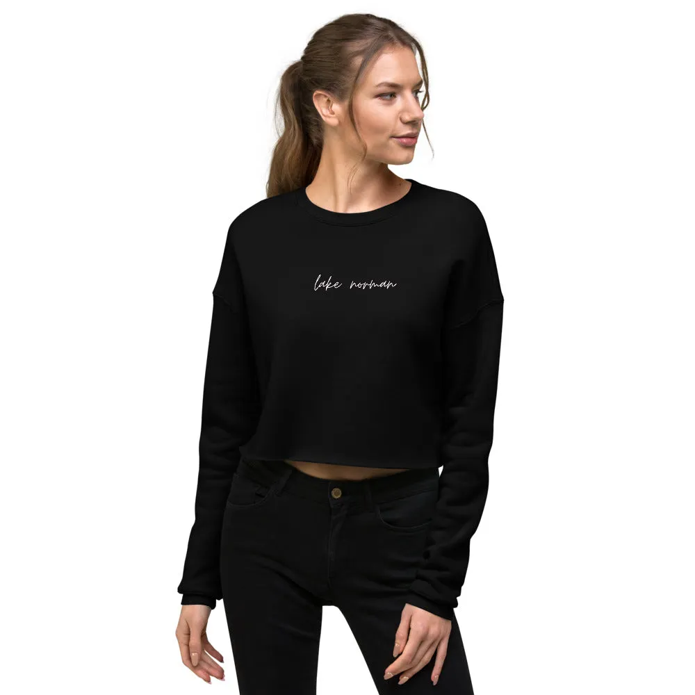 "Lake Norman- PINK" Crop Sweatshirt