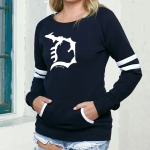"Michigan D" Women's Varsity Fleece Crew Sweatshirt