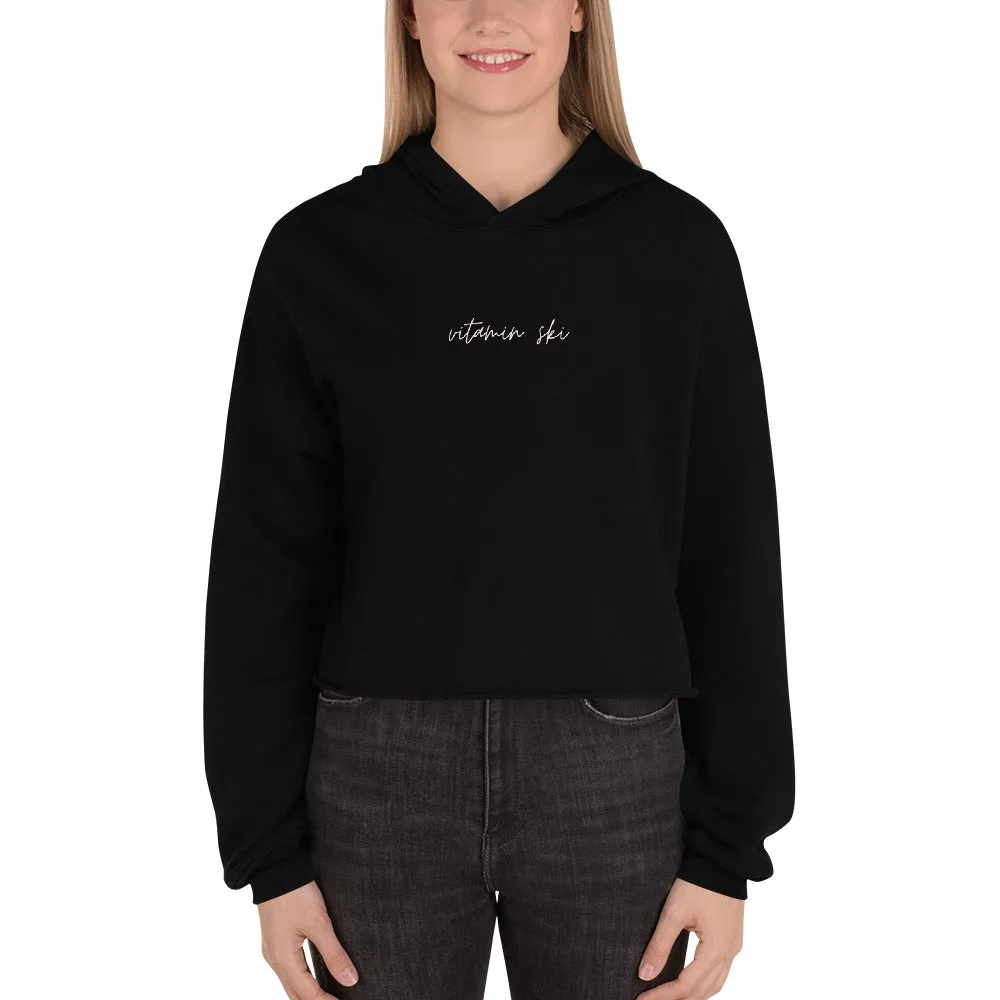 "VITAMIN SKI- PINK" Crop Hoodie