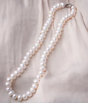 Real White Pearl Strand Necklace