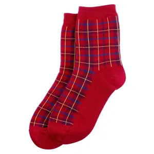 Red Tartan Check Socks