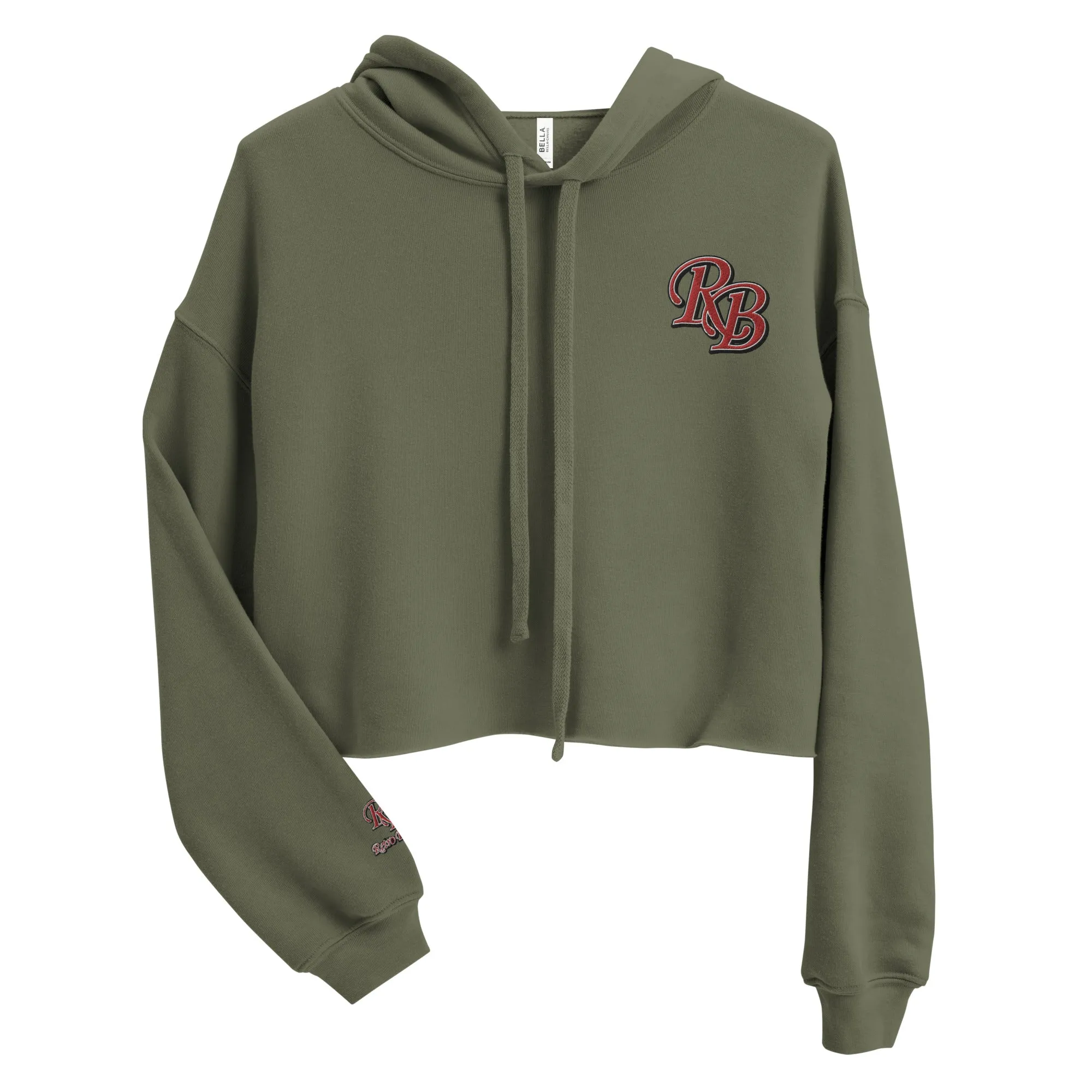 Retro Black Women's Crop Hoodie