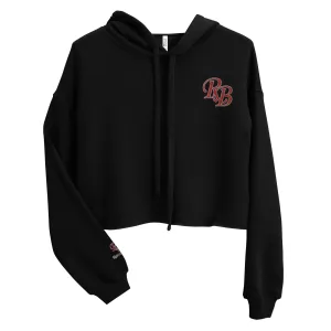 Retro Black Women's Crop Hoodie