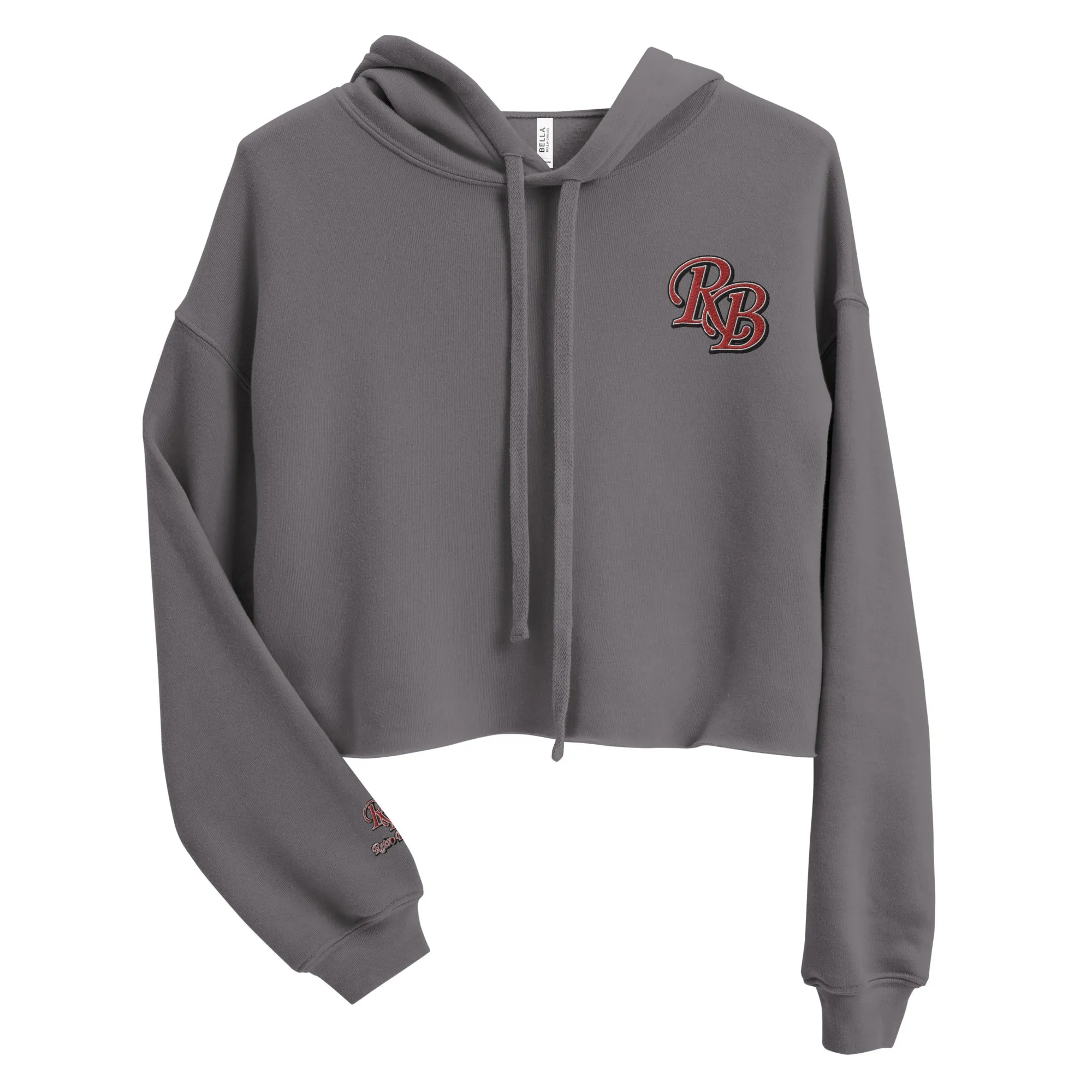 Retro Black Women's Crop Hoodie