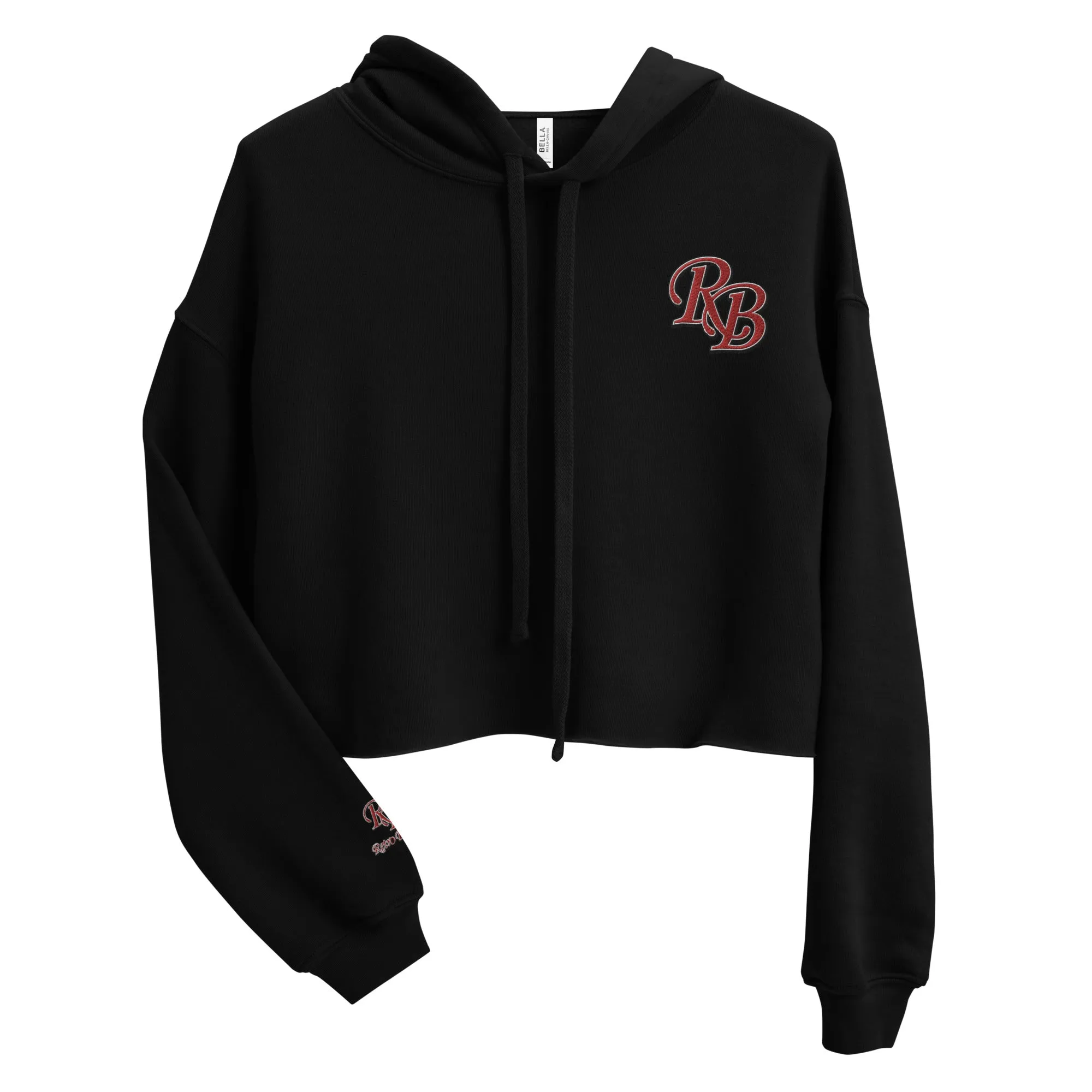 Retro Black Women's Crop Hoodie