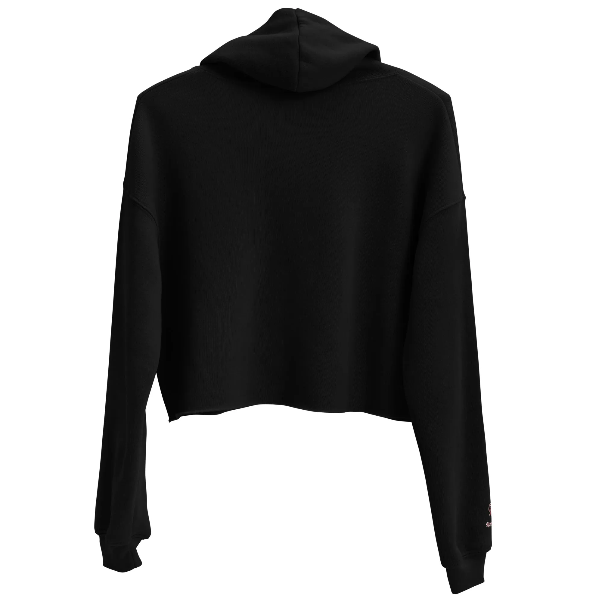 Retro Black Women's Crop Hoodie