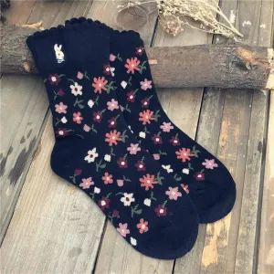 Retro Flowers Socks