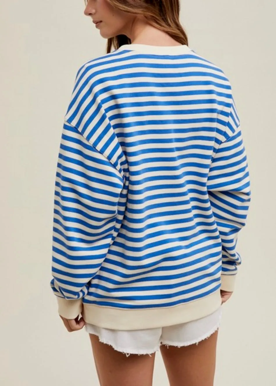 Rioja Striped Crewneck