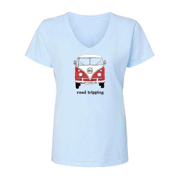 Road Tripping DW Women's SS V Neck