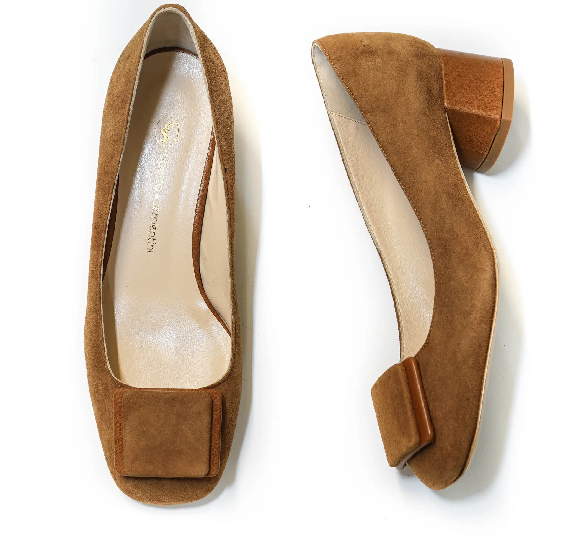 Roberto Serpentini Women's Tan Suede Heels 25120
