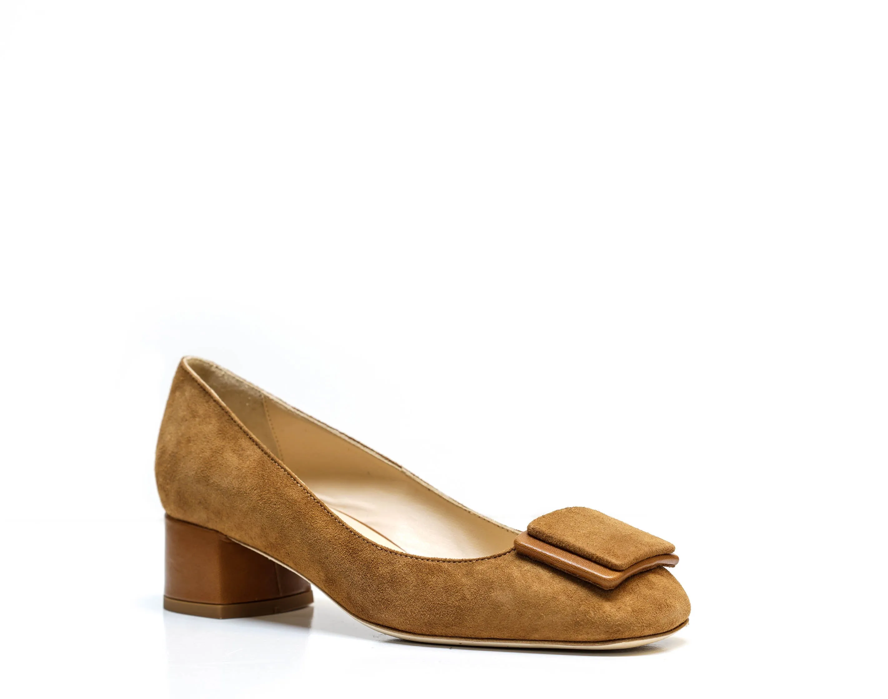 Roberto Serpentini Women's Tan Suede Heels 25120