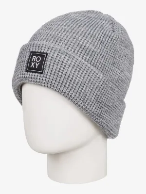Roxy Womens Harper Waffle Knit Beanie - Heather Grey