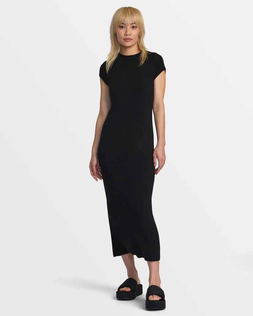 RVCA Womens Lately Solid Sweater Dress