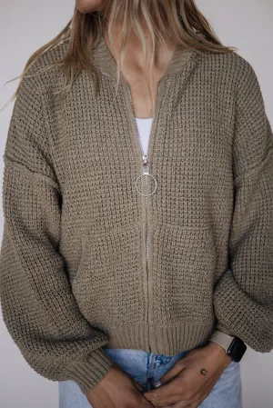 Sarah Sweater Jacket in Olive