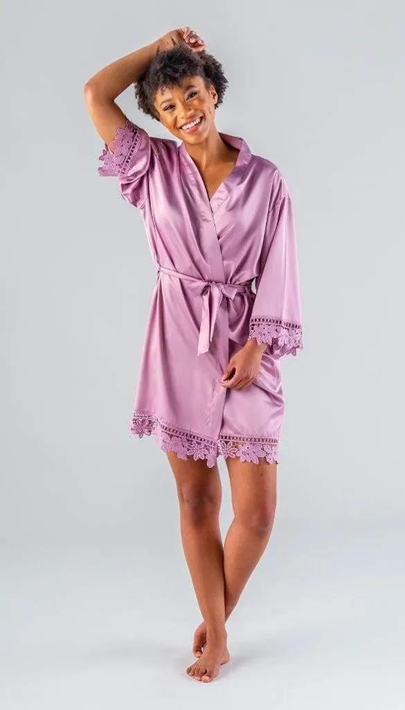 Satin and Lace Bridal and Bridesmaid Robes