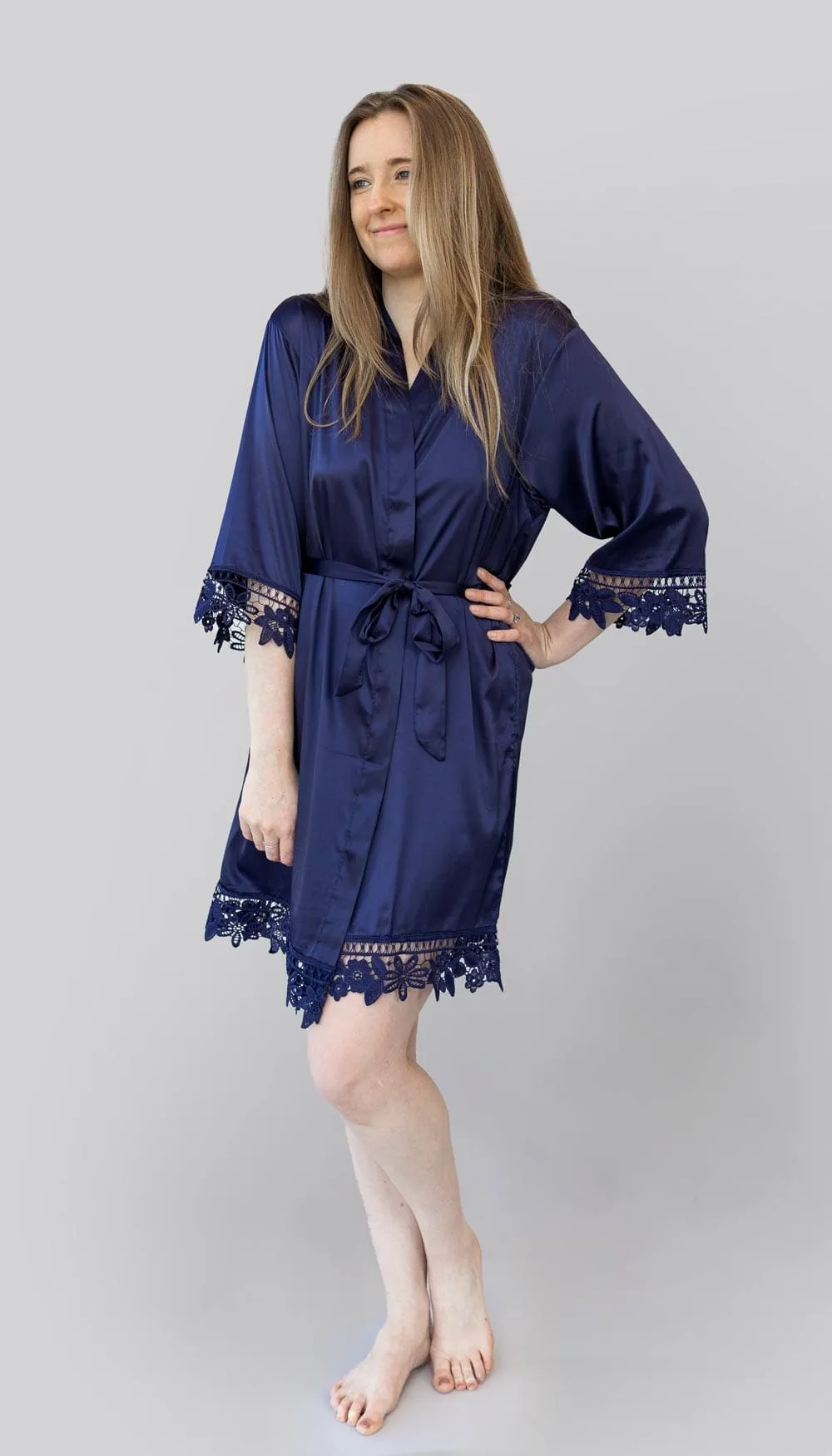 Satin and Lace Bridal and Bridesmaid Robes