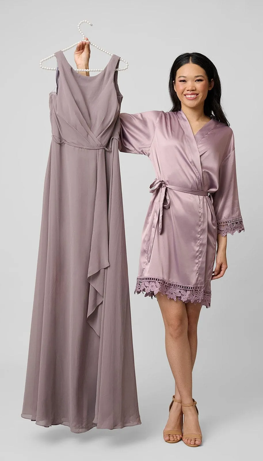 Satin and Lace Bridal and Bridesmaid Robes