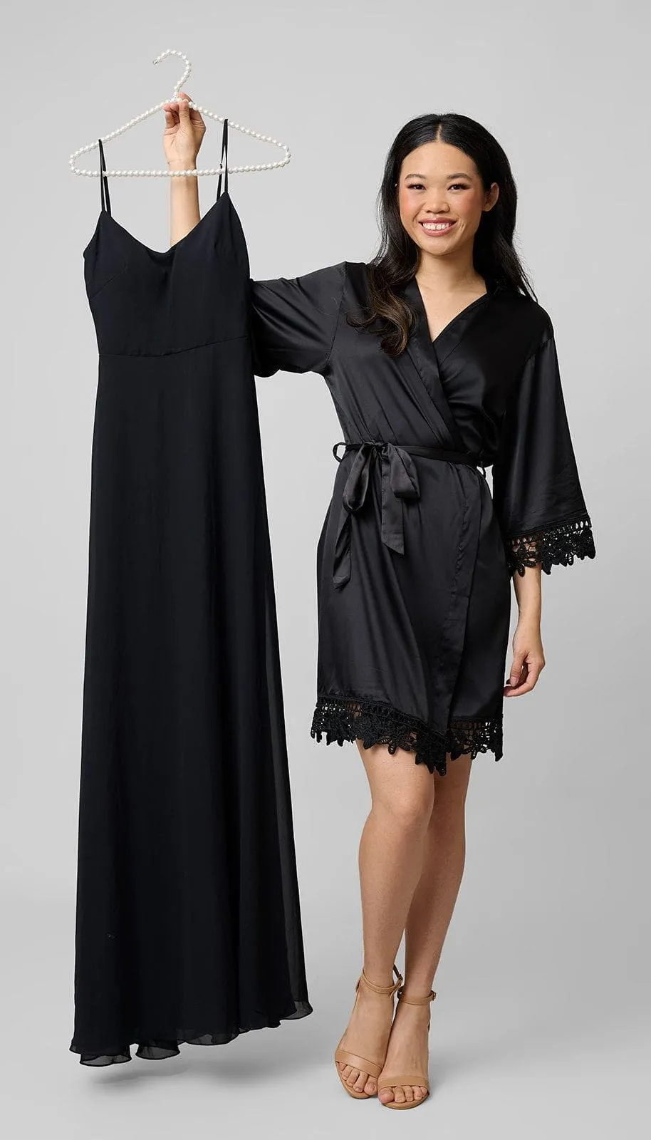 Satin and Lace Bridal and Bridesmaid Robes
