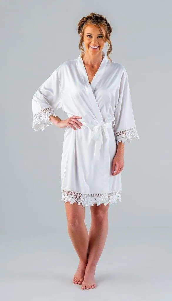 Satin and Lace Bridal and Bridesmaid Robes