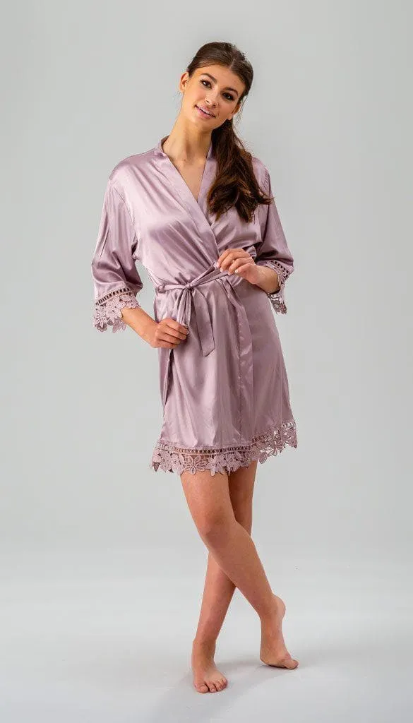 Satin and Lace Bridal and Bridesmaid Robes