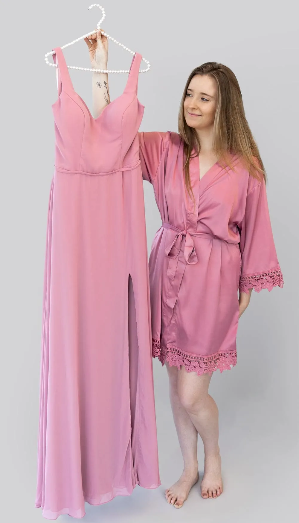 Satin and Lace Bridal and Bridesmaid Robes