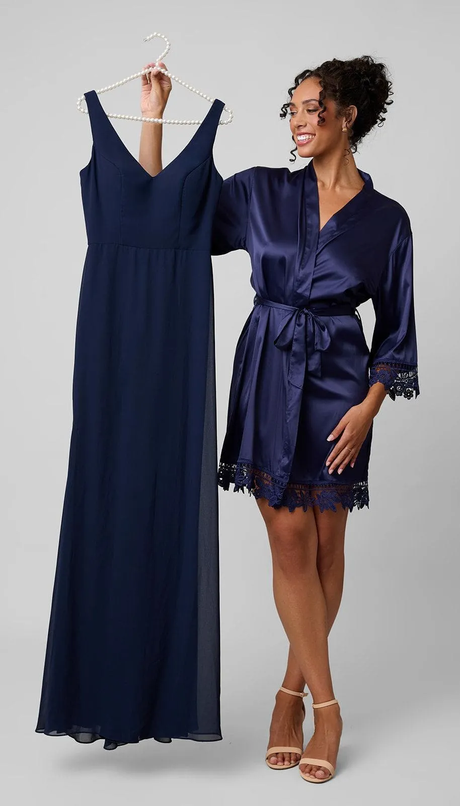 Satin and Lace Bridal and Bridesmaid Robes