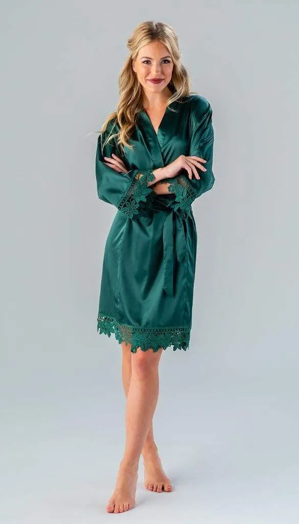 Satin and Lace Bridal and Bridesmaid Robes