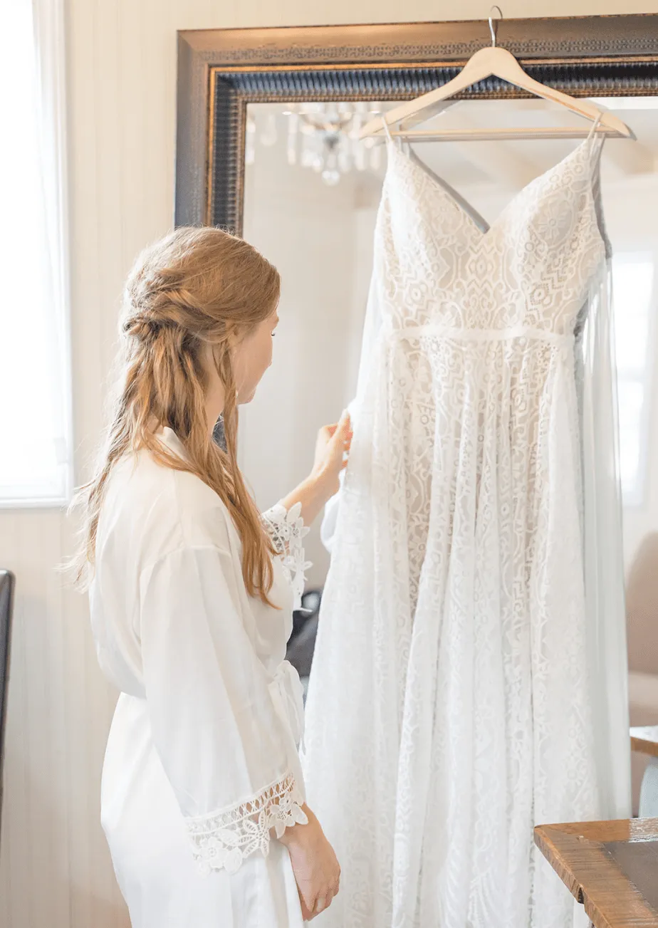 Satin and Lace Bridal and Bridesmaid Robes
