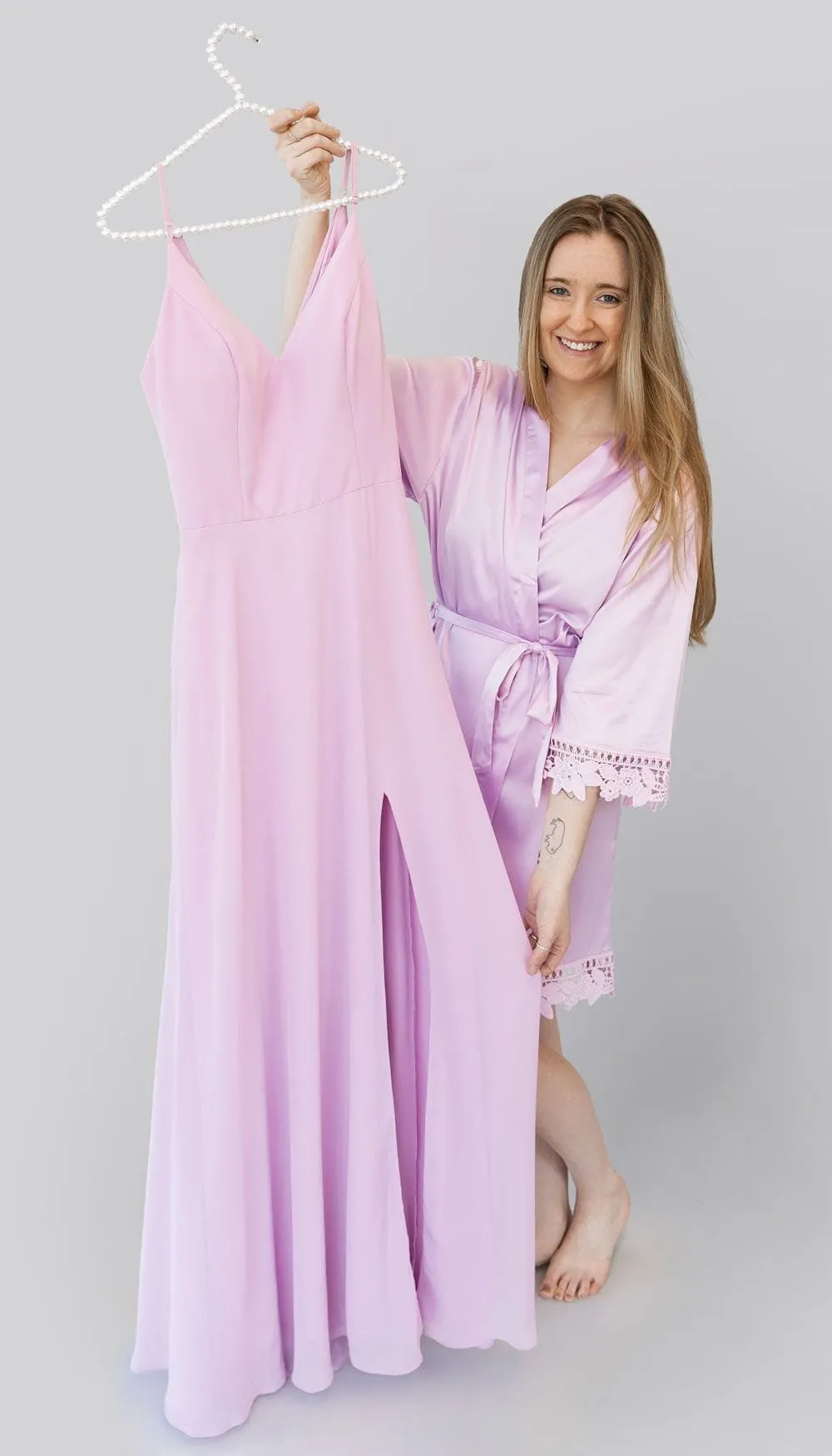 Satin and Lace Bridal and Bridesmaid Robes