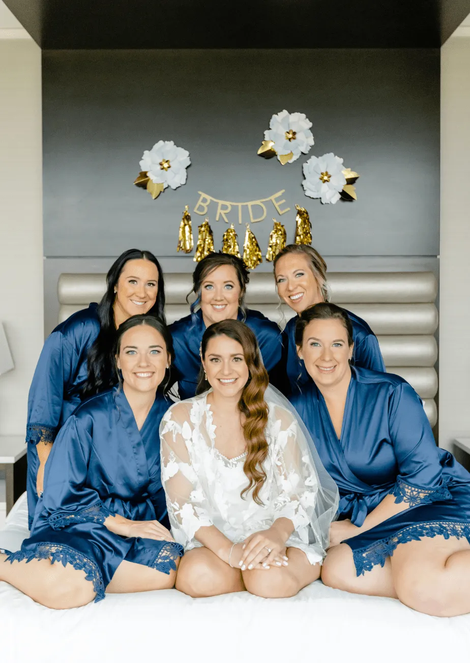 Satin and Lace Bridal and Bridesmaid Robes