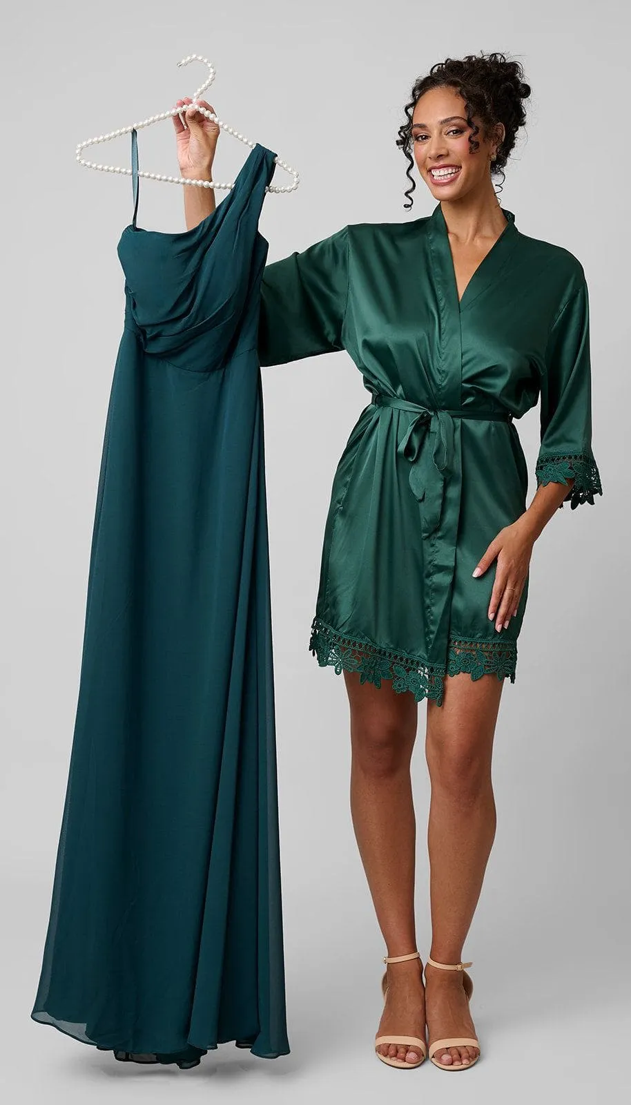 Satin and Lace Bridal and Bridesmaid Robes