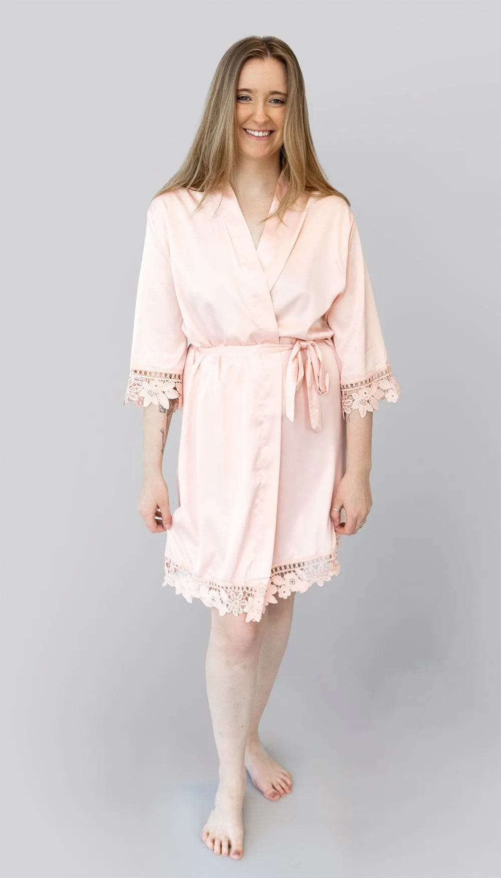 Satin and Lace Bridal and Bridesmaid Robes