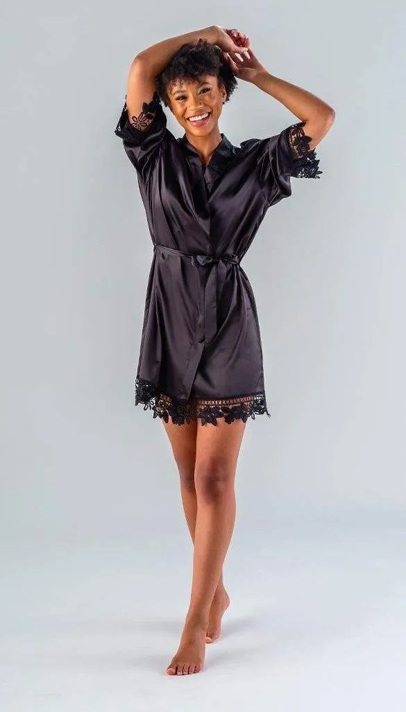 Satin and Lace Bridal and Bridesmaid Robes