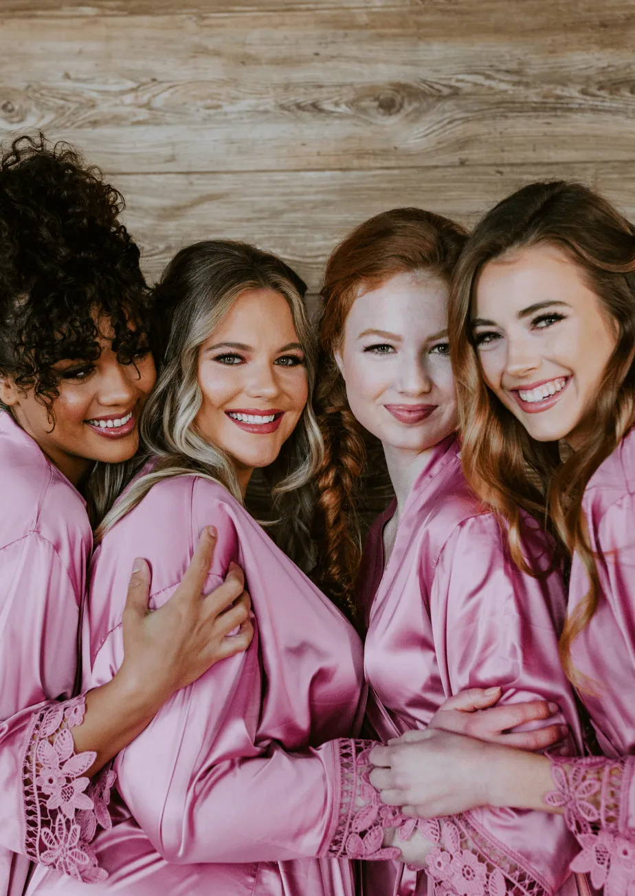 Satin and Lace Bridal and Bridesmaid Robes