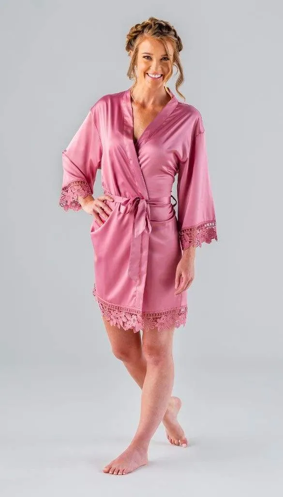 Satin and Lace Bridal and Bridesmaid Robes