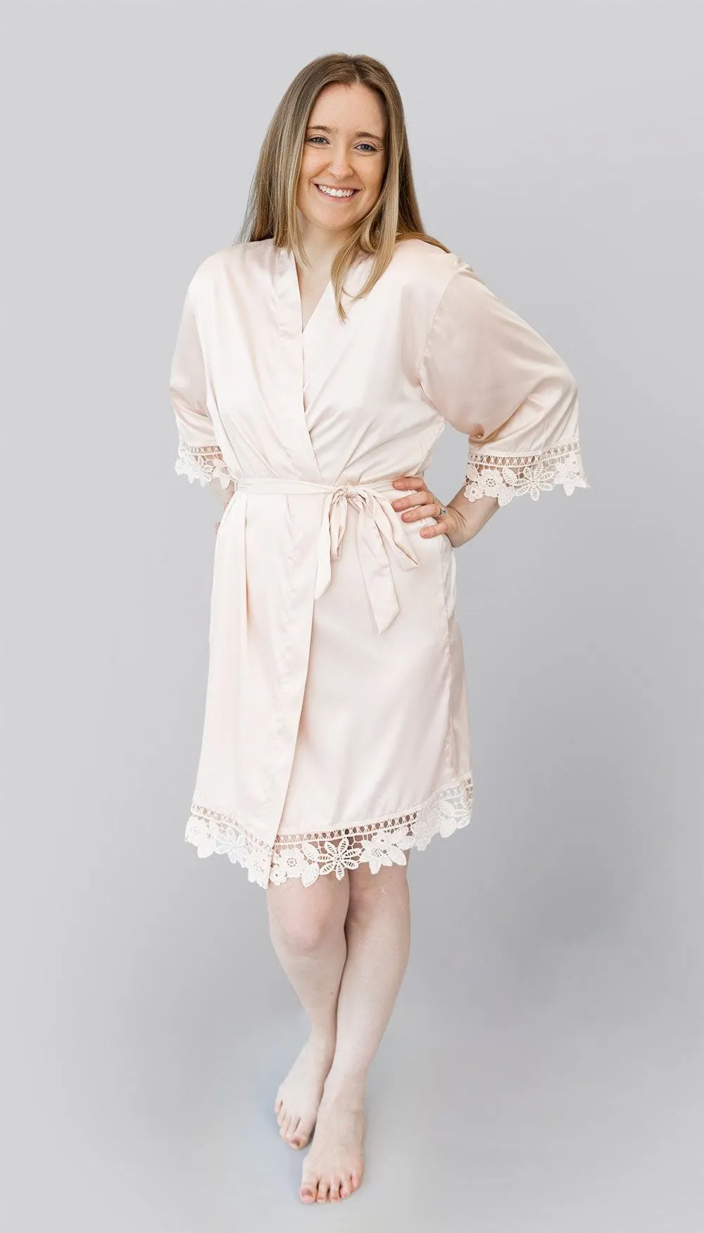 Satin and Lace Bridal and Bridesmaid Robes